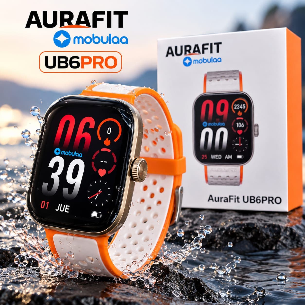 Smartwatch AuraFit UB6PRO AMOLED - Conectividad y Monitoreo Deportivo — imagen 1 de 2