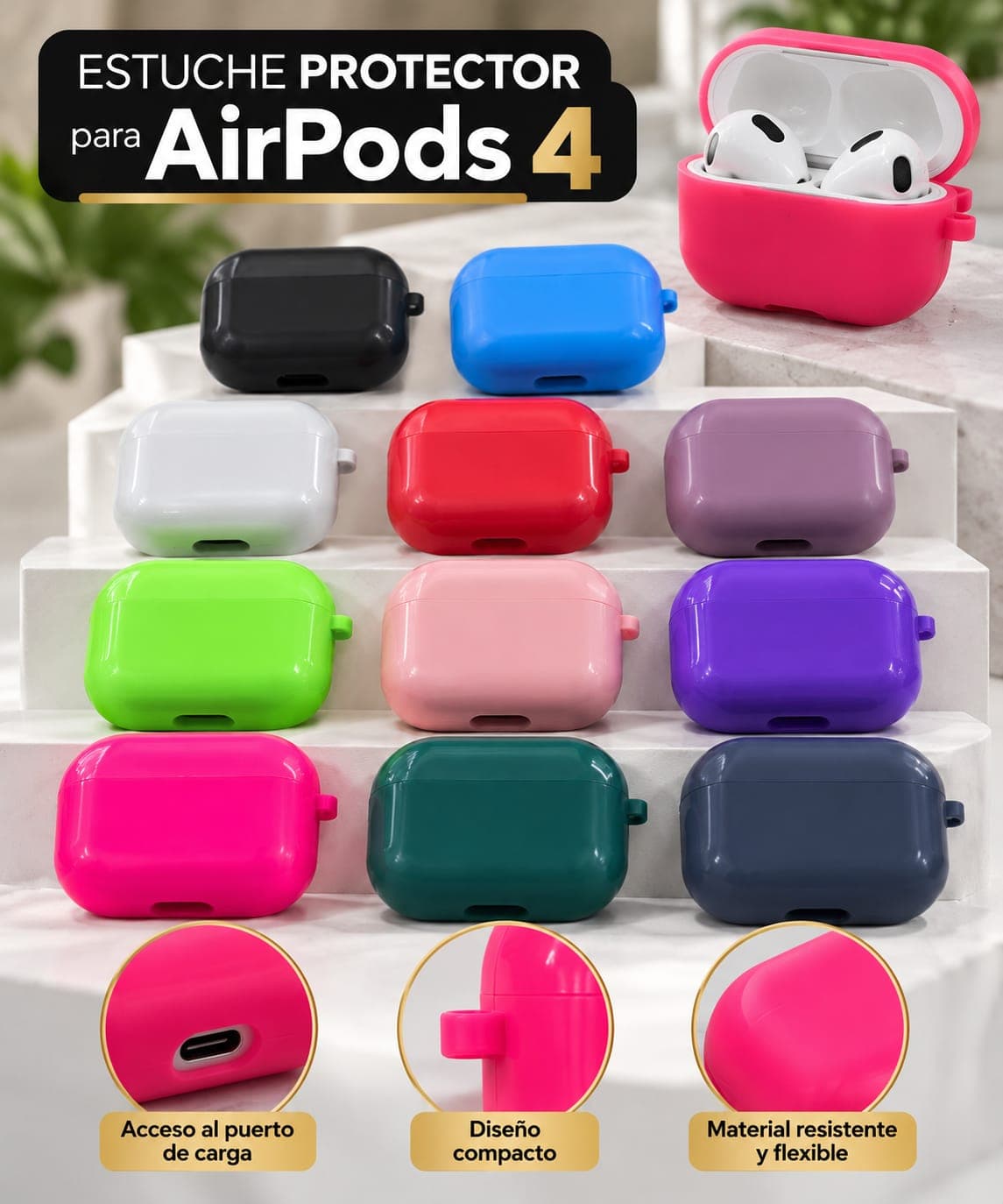 Estuche Protector para AirPods Serie 4