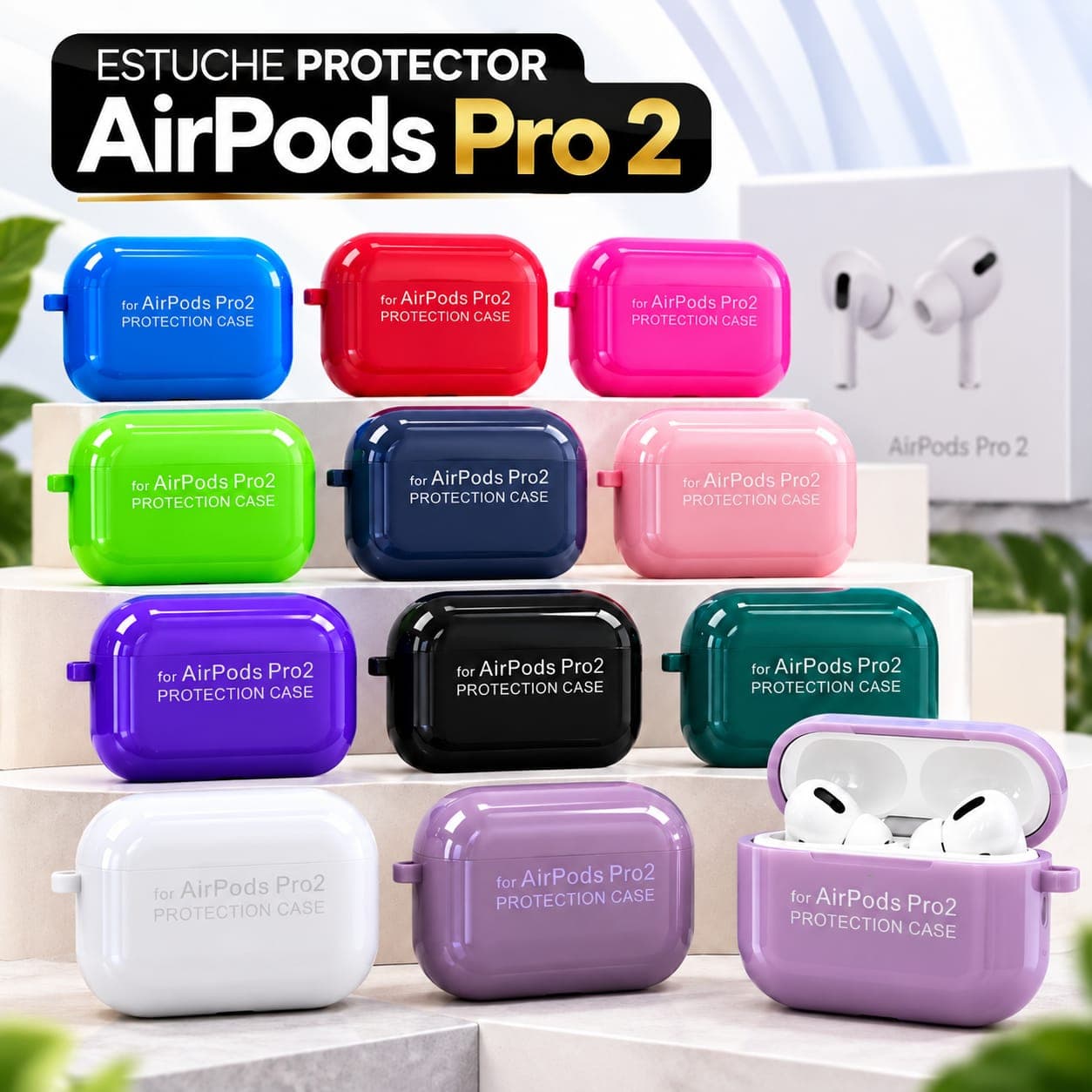 Estuches Protectores para AirPods Pro 2 - Varios Colores