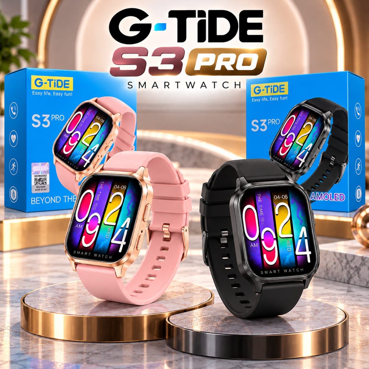 Smartwatch G-TIDE S3 PRO AMOLED con Pantalla 2.01" y Doble Correa — imagen 1 de 3